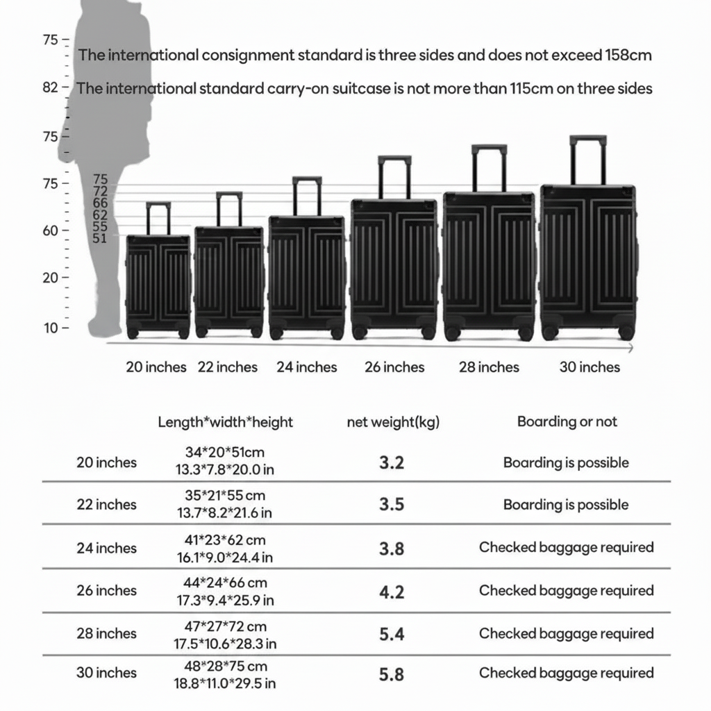 Premium Aluminum Travel Suitcase
