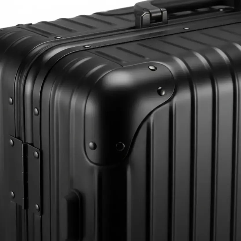 Premium Aluminum Travel Suitcase EscapeLine black