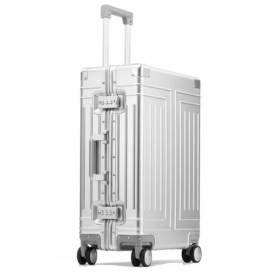 100% Aluminum-magnesium alloy Travel Suitcase Rolling Luggage 20/24/28 inch Trolley Luggage Carry-On Cabin Suitcase