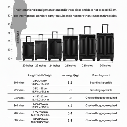 Premium Aluminum Travel Suitcase
